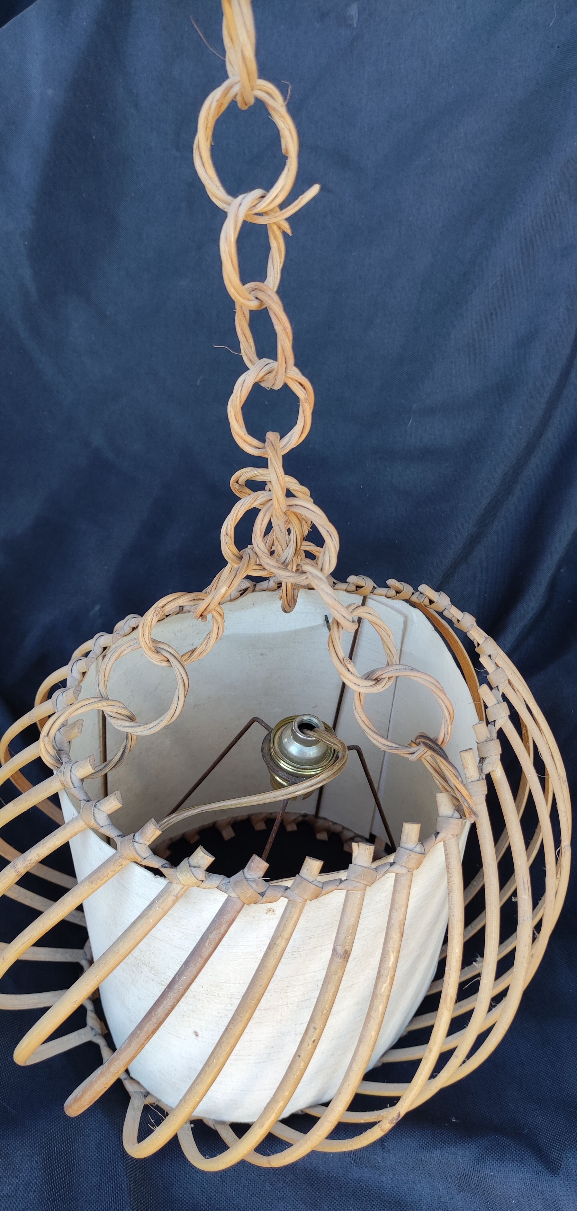 Vintage rattan pendant lamp
