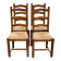 4 dining chairs made of solid wood with straw seats, farmhouse style, medium oak, 1960, 100cm.