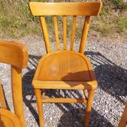 6 bistro chairs, light colour