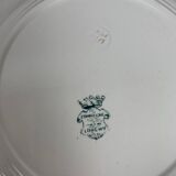Set of 3 flat and deep plates, "Compiègne" model, Longwy, green