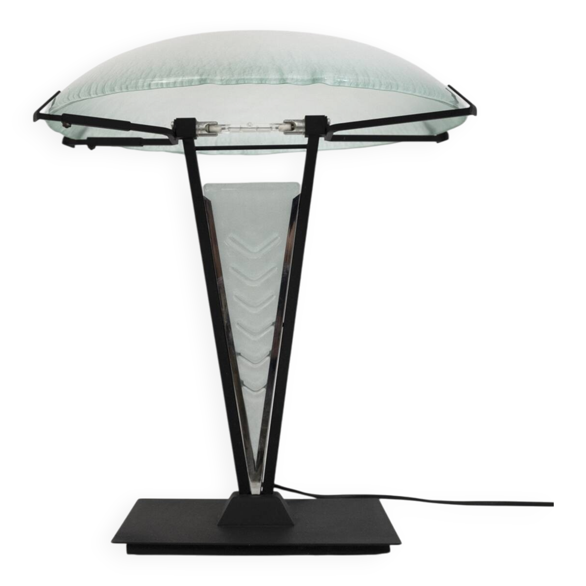 Post Modern Italian Murano Glass Mushroom Table Lamp, 1980s