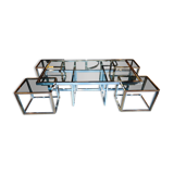 Vintage coffee table with 4 nesting tables