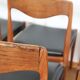 Lot de 8 chaises scandinaves palissandre skaï
