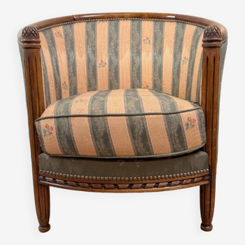 Art Deco Style Barrel Armchair (end of the 20th century)