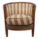 Art Deco Style Barrel Armchair (end of the 20th century)