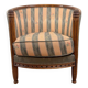 Art Deco Style Barrel Armchair (end of the 20th century)