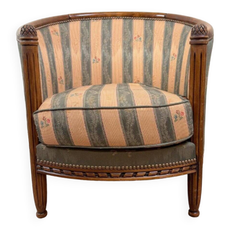 Art Deco Style Barrel Armchair (end of the 20th century)