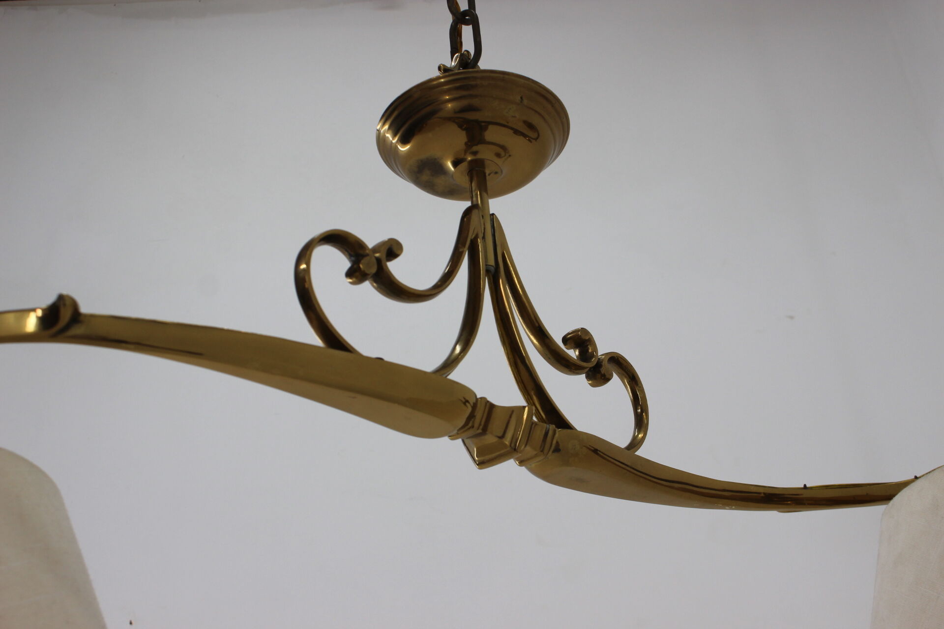 1970s italian brass pendant light