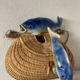 2 fish slip vases