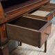 Louis XVI style cylinder desk in cube marquetry