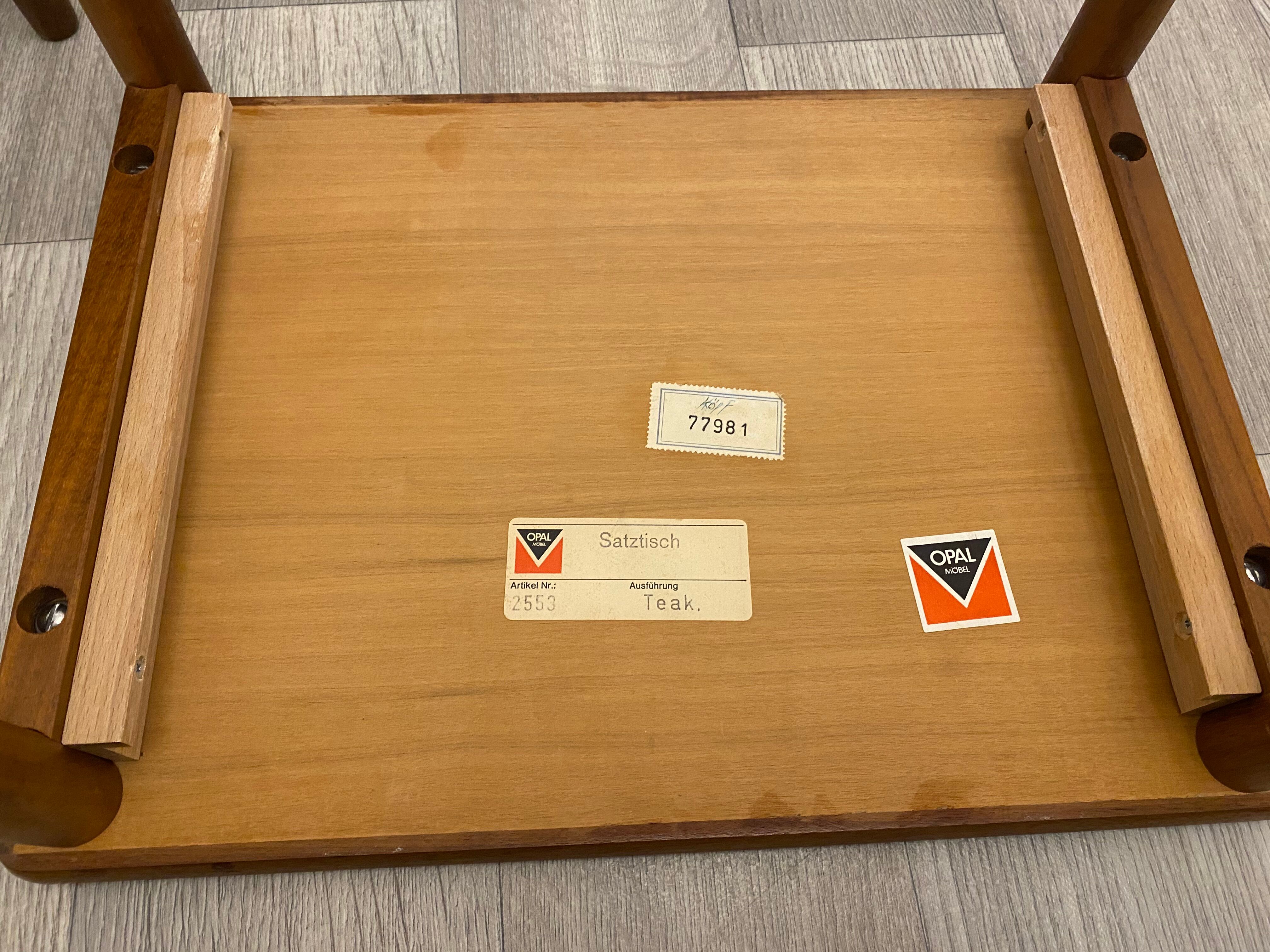 Tables gigognes scandinave en teck pour Opal Möbel