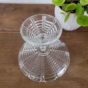 Stemmed glass bowl