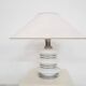 Lampe de table en chrome blanc et opale par Leclaire et Schafer, Allemagne, années 1970.