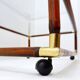 Bamboo and brass coffee table with glass top, 1960s.