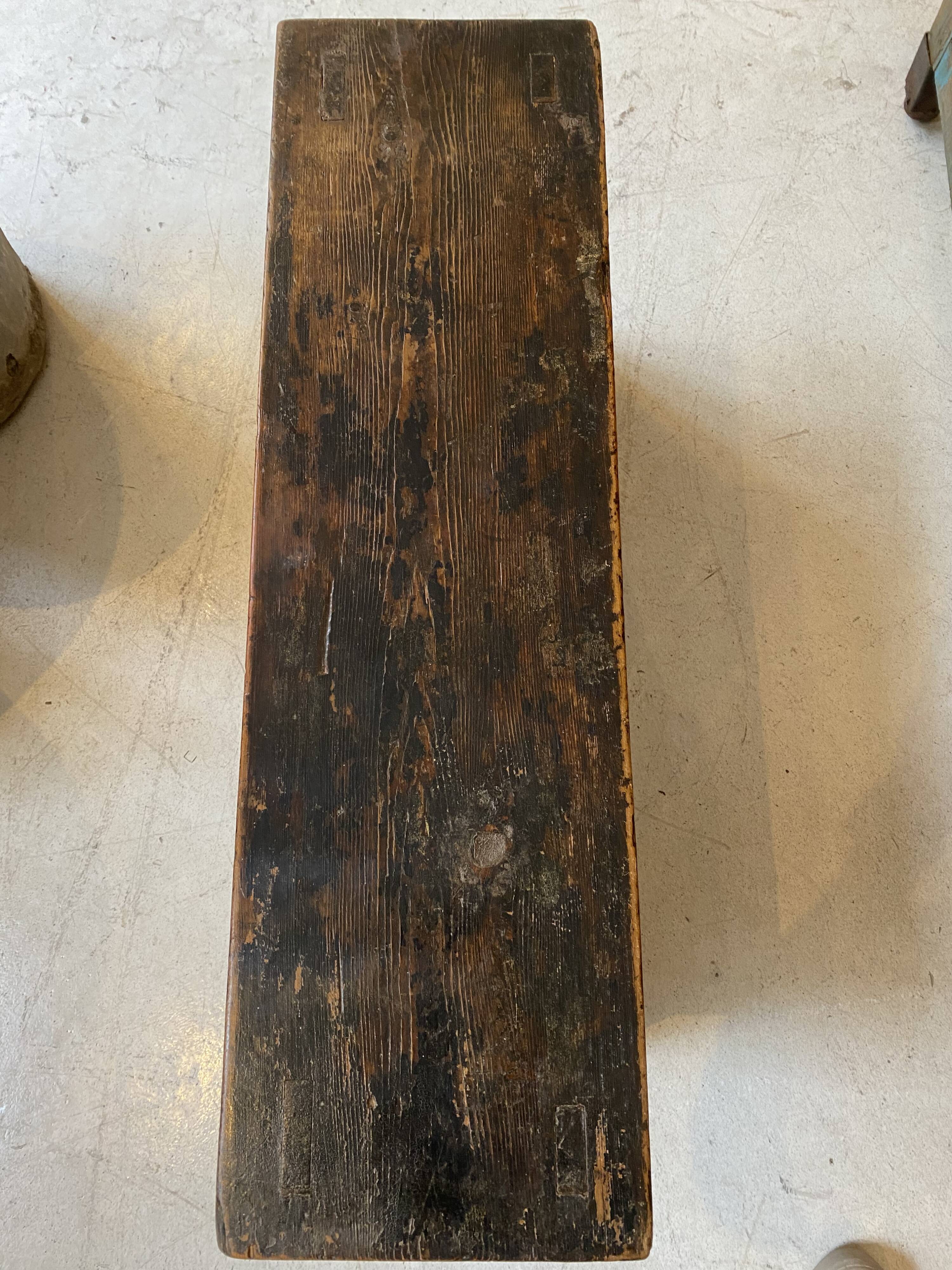 Tibetan bench with floral decoration -XIXEme