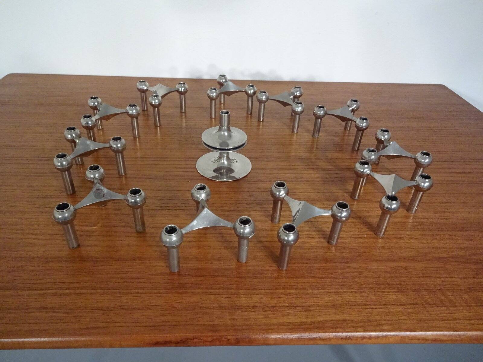 Candleholders by Ceasar Stoffi & Fritz Nagel for BMF, 1960s, Set of 12