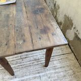 1950s oak farmhouse table with spindle legs