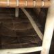 Woven leather bench