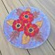 Vintage Vallauris Ceramic Large Plate 35 cm – M. Azema – Flowers Ro