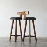 Vintage French Bar Stools, Set of 2