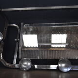 Aluminum wall coat rack.