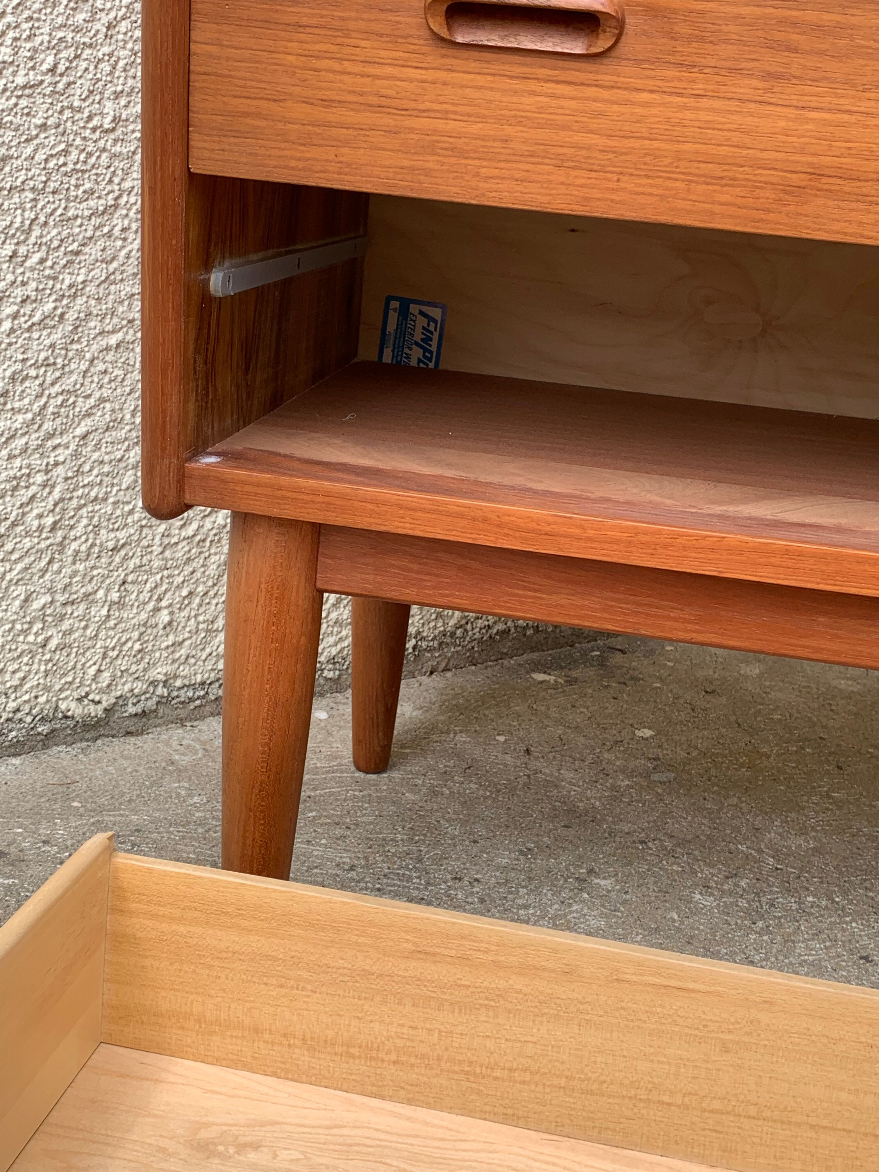 Secretary chest of drawers Teak by Arne Wahl Iversen for Falster Modelfabrik 1960