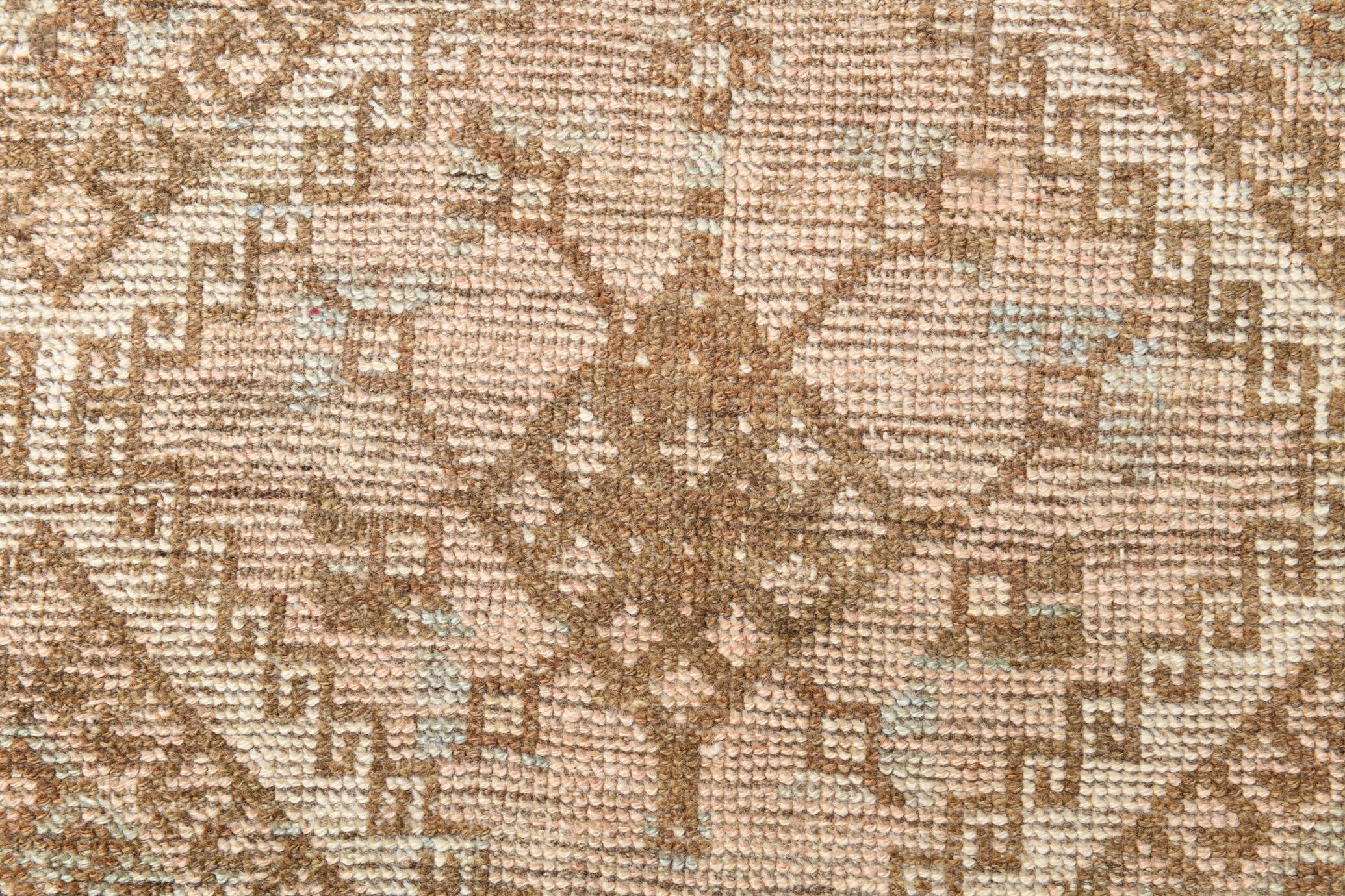 3x9 Brown Cream Classic Persian Runner Rug, 87x283Cm