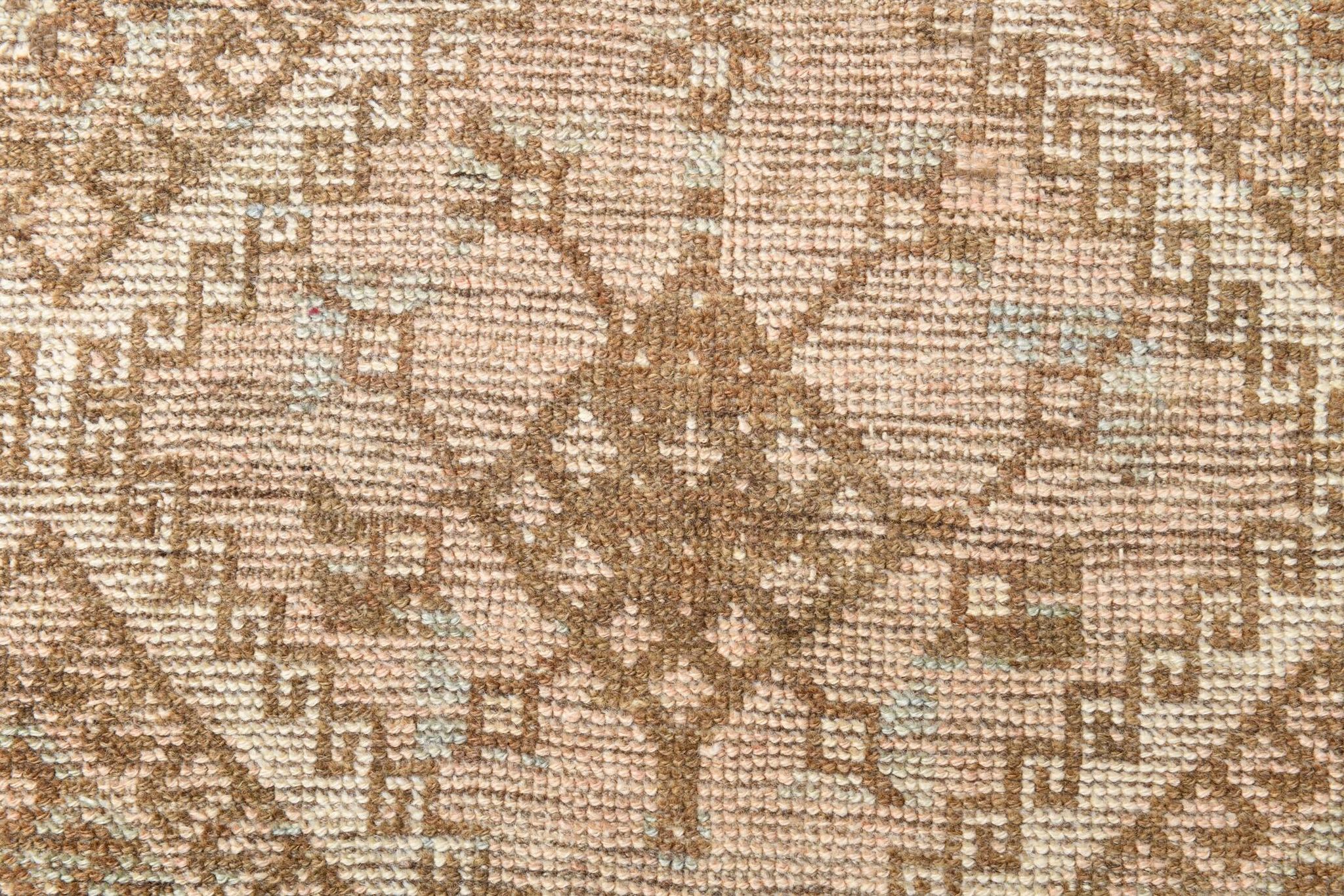 Tapis de couloir persan classique marron crème 3x9, 87x283 cm