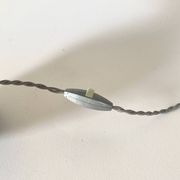 Pied de lampe céramique, câble tissu 2 M