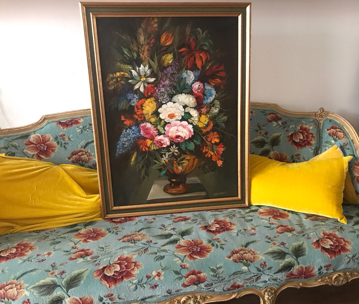 Still life with flowers, oil on canvas