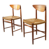 Set of 2 peter hvidt and orla molgaard chairs