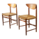 Set of 2 chairs by Peter Hvidt and Orla Mølgaard.