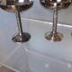 Lot 4 silver metal champagne glasses 1950/60