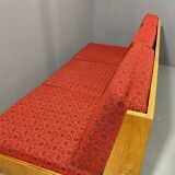 Mid-century folding sofa bed by Drevotvar, 1970s, Czechoslovakia