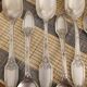 Set of 8 large silver-plated spoons in Boulenger antique style.