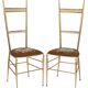 Paire de chaises Chiavari à dossier haut