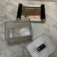 Art Deco box, 1920s metal, wood and glass