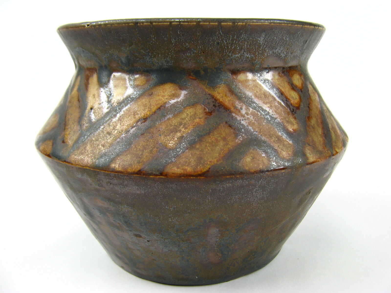 Sandstone vase with brown glaze, Charles Greber