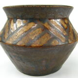 Vase en grès à glaçure marron, Charles Greber
