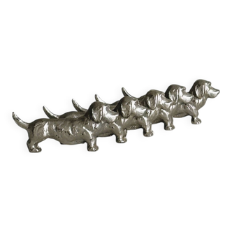 Lot de 5 porte-couteaux chien