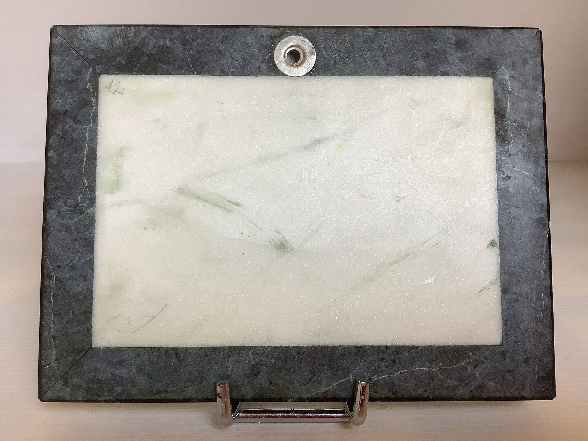 Small landscape painting of a forest in Russian marble.
