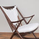 Danish teak & boucle rocking chair by Frank Reenskaug for Bramin