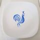 Set of 6 Longchamp dessert plates hand painted blue rooster