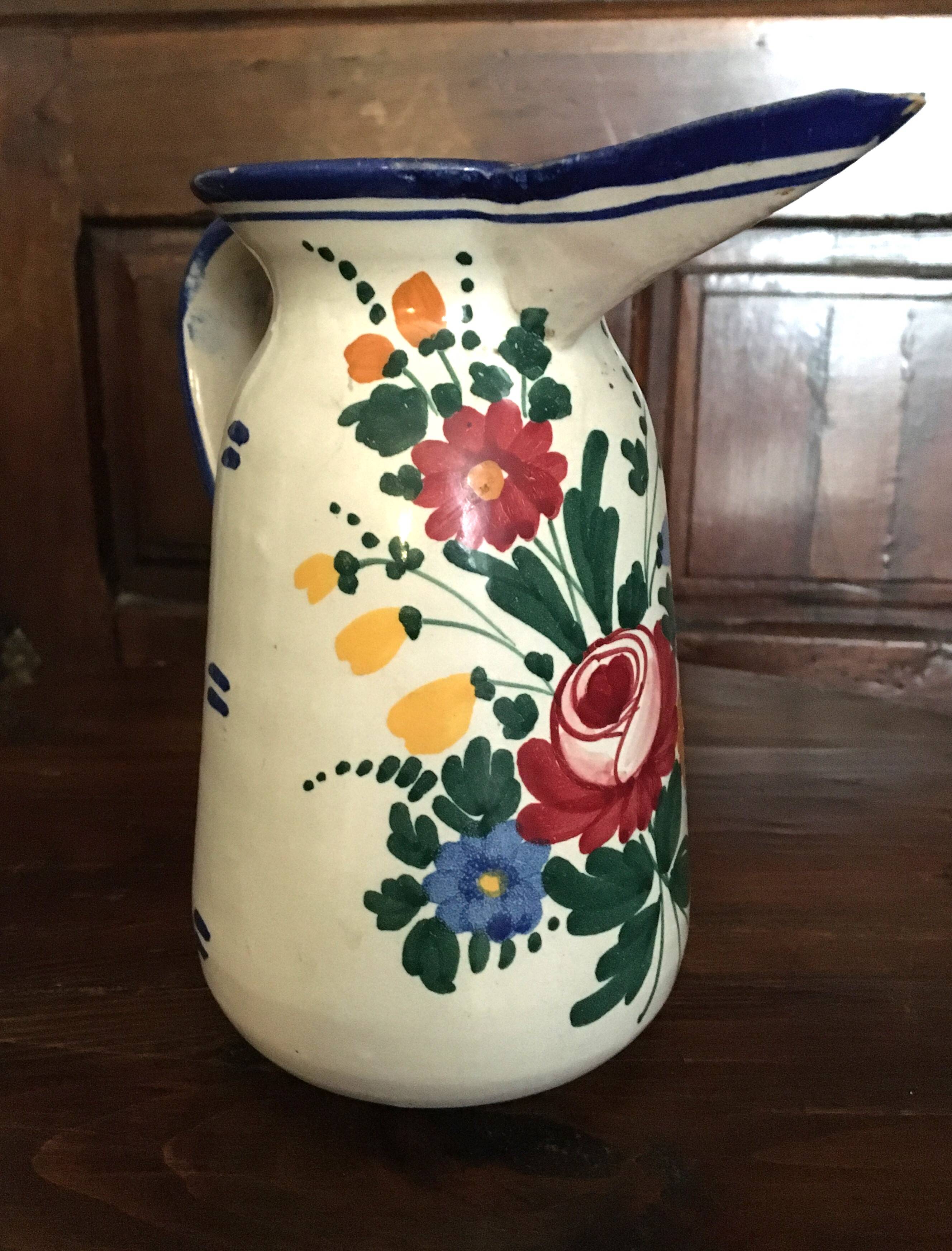 Italian ceramic pitcher