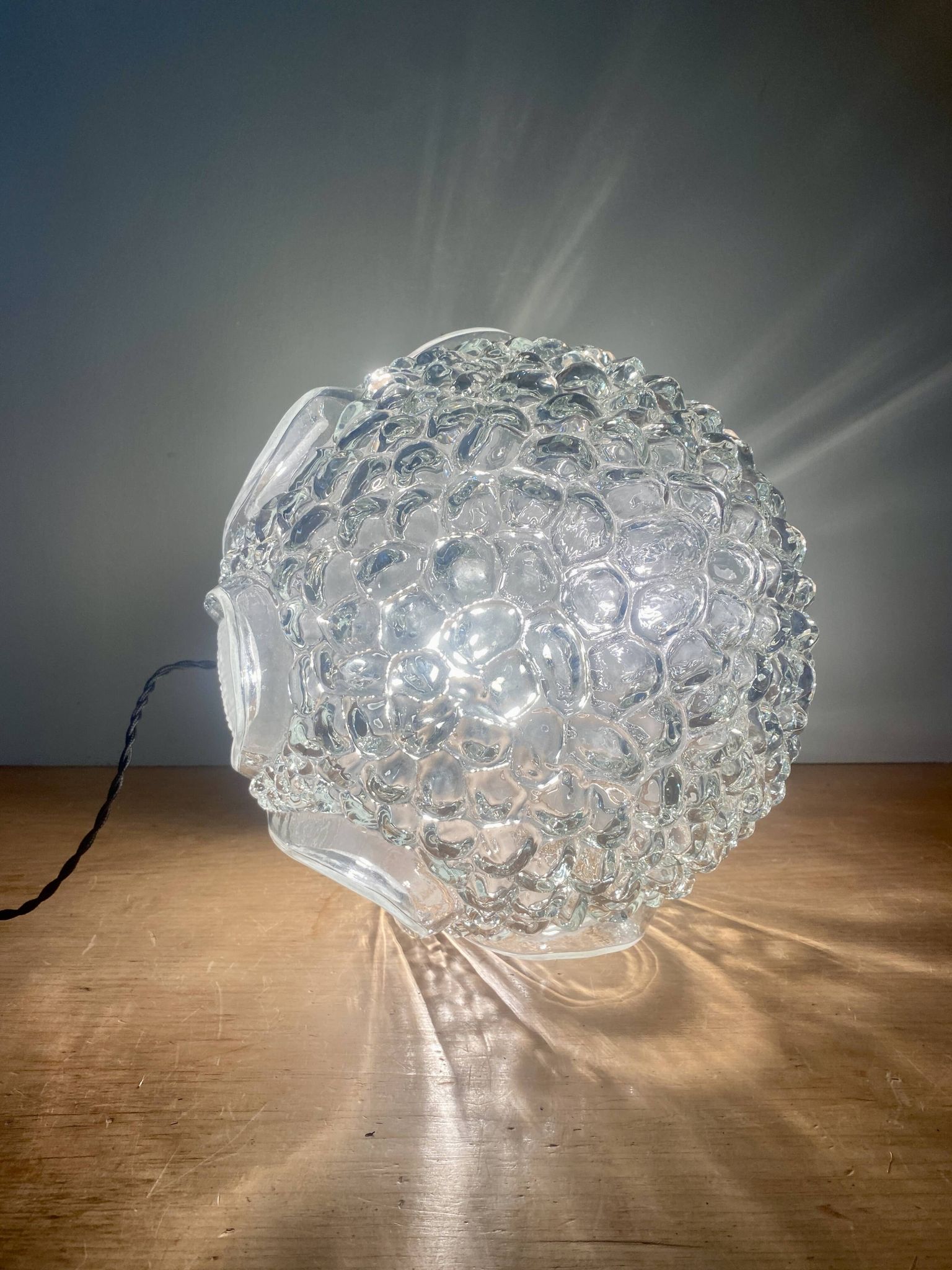 Baladeuse globe vintage en verre XL