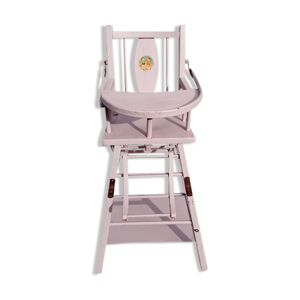 chaise hauté en bois bébé violette