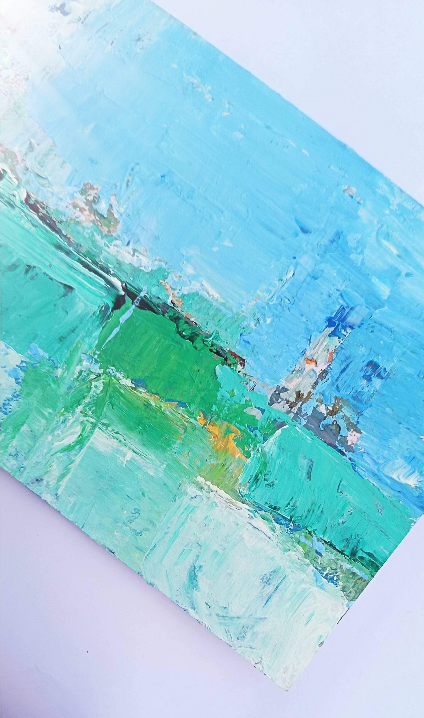 Peinture abstraite originale lumineuse – dlg Nicolas de Stael