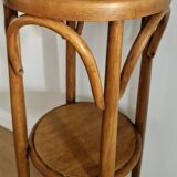 1940s curved wood side table