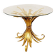 Vintage Gilt Metal Sheaf of Wheat Coffee Table