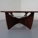Vintage rosewood and glass coffee table, Denmark, 1960s